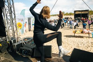 Festivalio dalyvių veikla Melnragės paplūdimyje