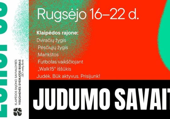 Europos judrumo savaitės Klaipėdos rajone renginio vizualas