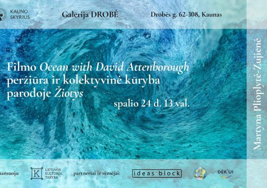 Filmo „Ocean with David Attenborough“ peržiūra galerijoje „Drobė“