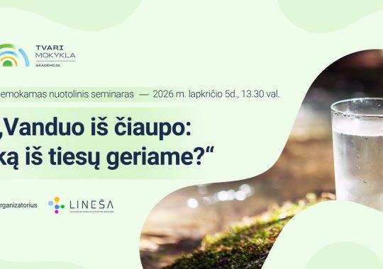 Seminaras apie vandeni, kuri geriame